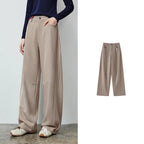 Draped Wide-Leg Pants