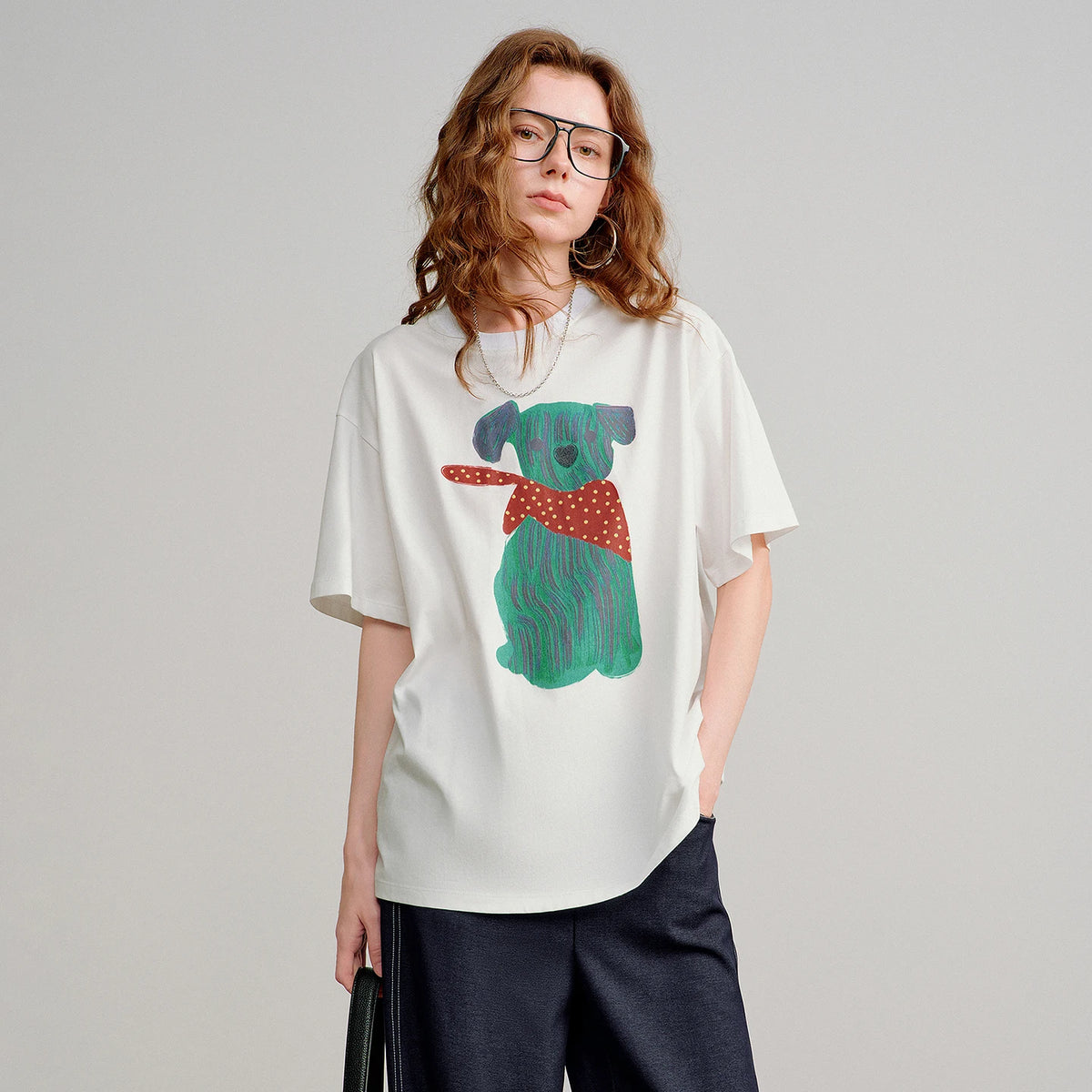 Animal-Graphic Relaxed Crewneck Tee