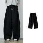 Drawstring Curved-Leg Pants