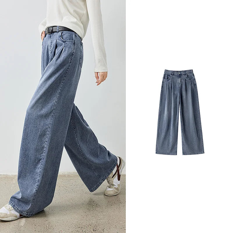 Pleated Wide-Leg Pants