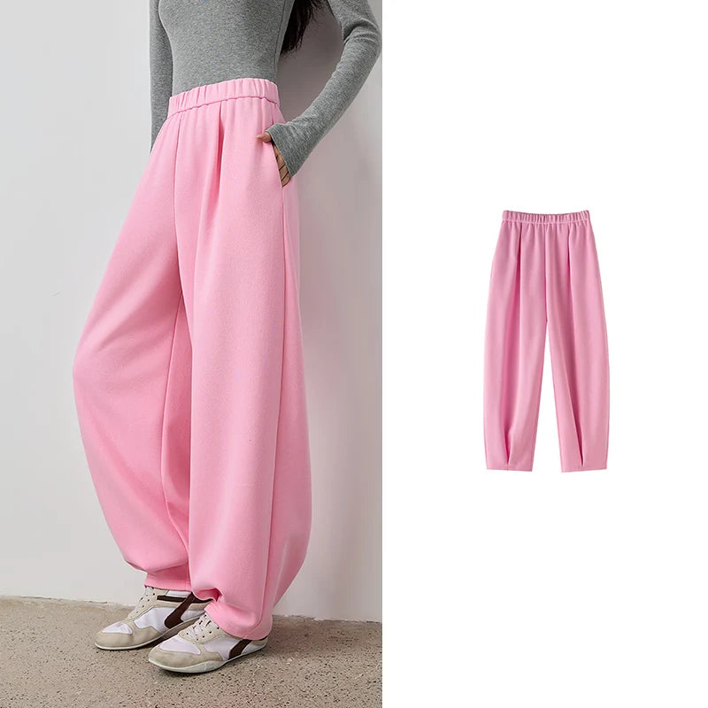 Elastic-Waist Balloon Pants