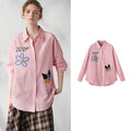 Graphic Long-Sleeve Button-Up Shirt