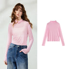Long-Sleeve Turtleneck Top