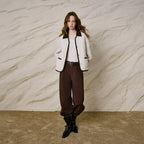 Quilted Contrast-Trim Jacket