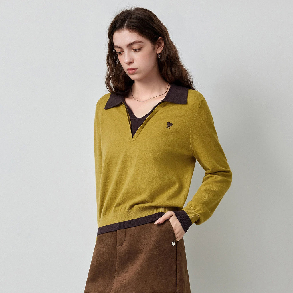 Contrast-Trim Knit Polo