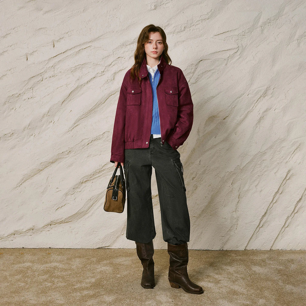 Stand-Collar Zip Jacket