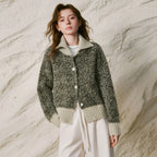Layered-Look Textured Cardigan