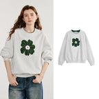 Flower Graphic Crewneck Sweatshirt