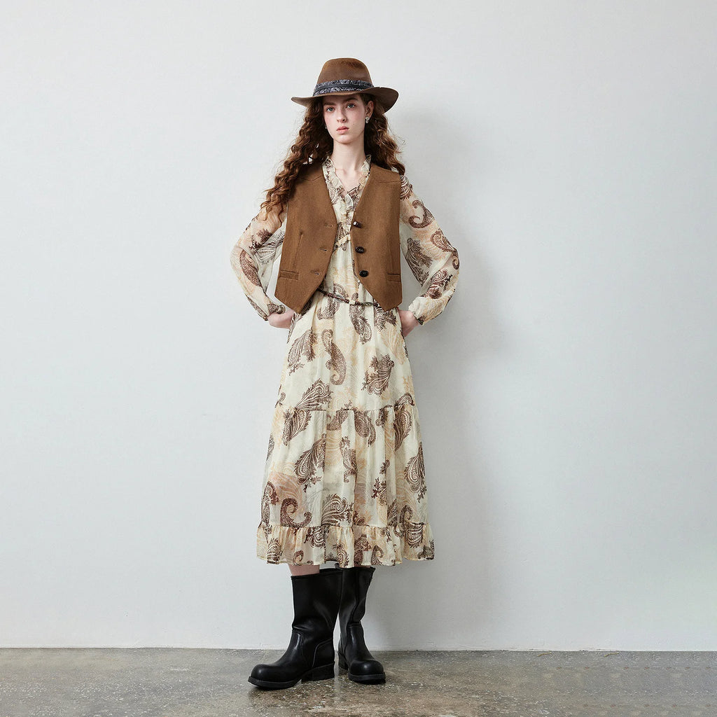 Cropped Button-Up Waistcoat