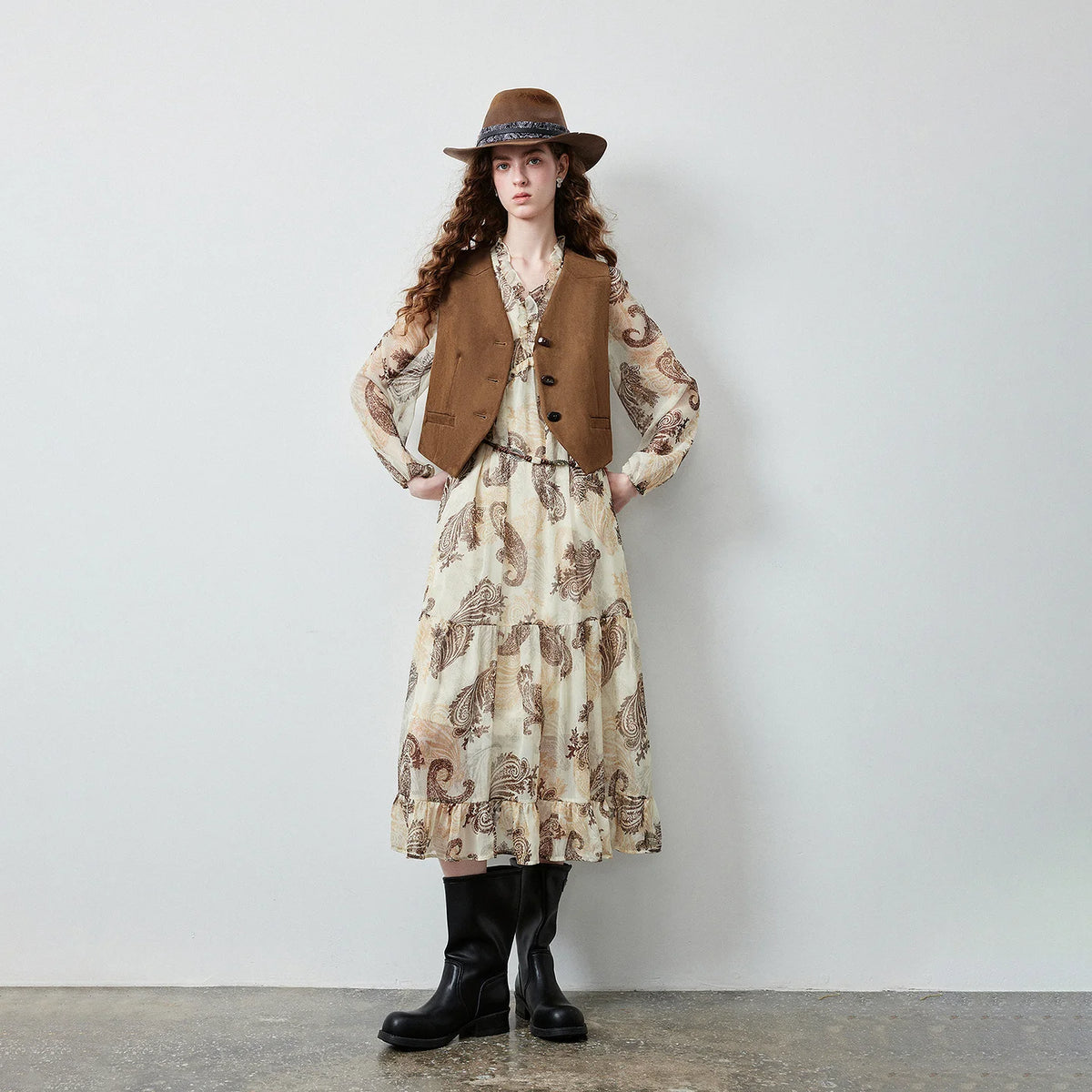 Cropped Button-Up Waistcoat