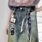 Washed Denim Mini Skirt