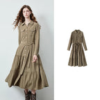 Tiered Utility Shirt Dress