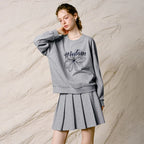 Floral Sweatshirt and Mini Skirt Set