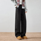 Elastic-Waist Straight-Leg Pants