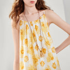 Floral Gathered Midi Dress
