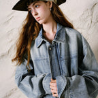 Relaxed Collared Denim Jacket