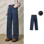 Washed Straight-Leg Jeans