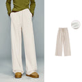 Relaxed Straight-Leg Pull-On Pants