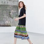 Printed-Panel T-Shirt Dress