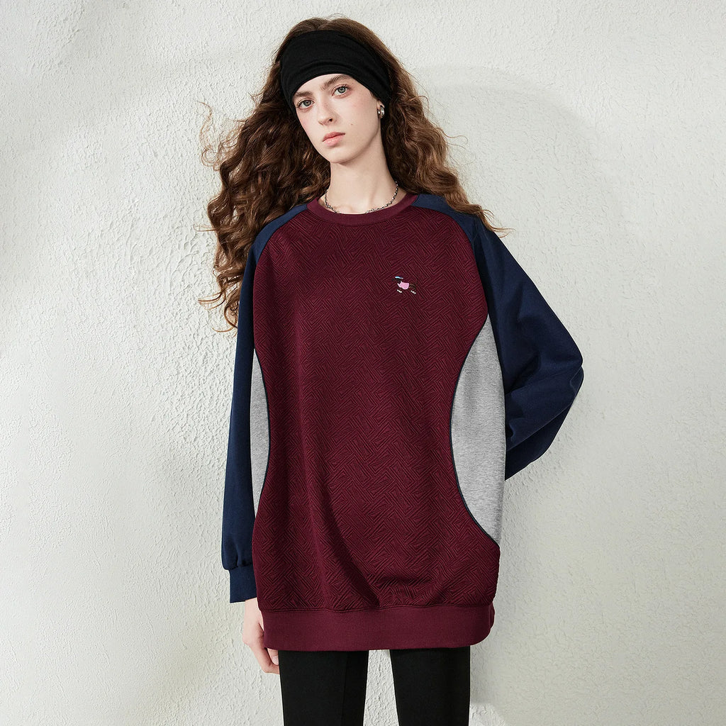 Colorblock Dog-Detail Sweatshirt
