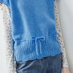 Drawstring-Hem Knit Vest