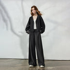 Lace-Cuff Jacket and Pants Set