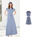 Polo Top and Midi Skirt Set