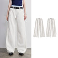 Seamed Wide-Leg Jeans
