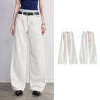 Seamed Wide-Leg Jeans