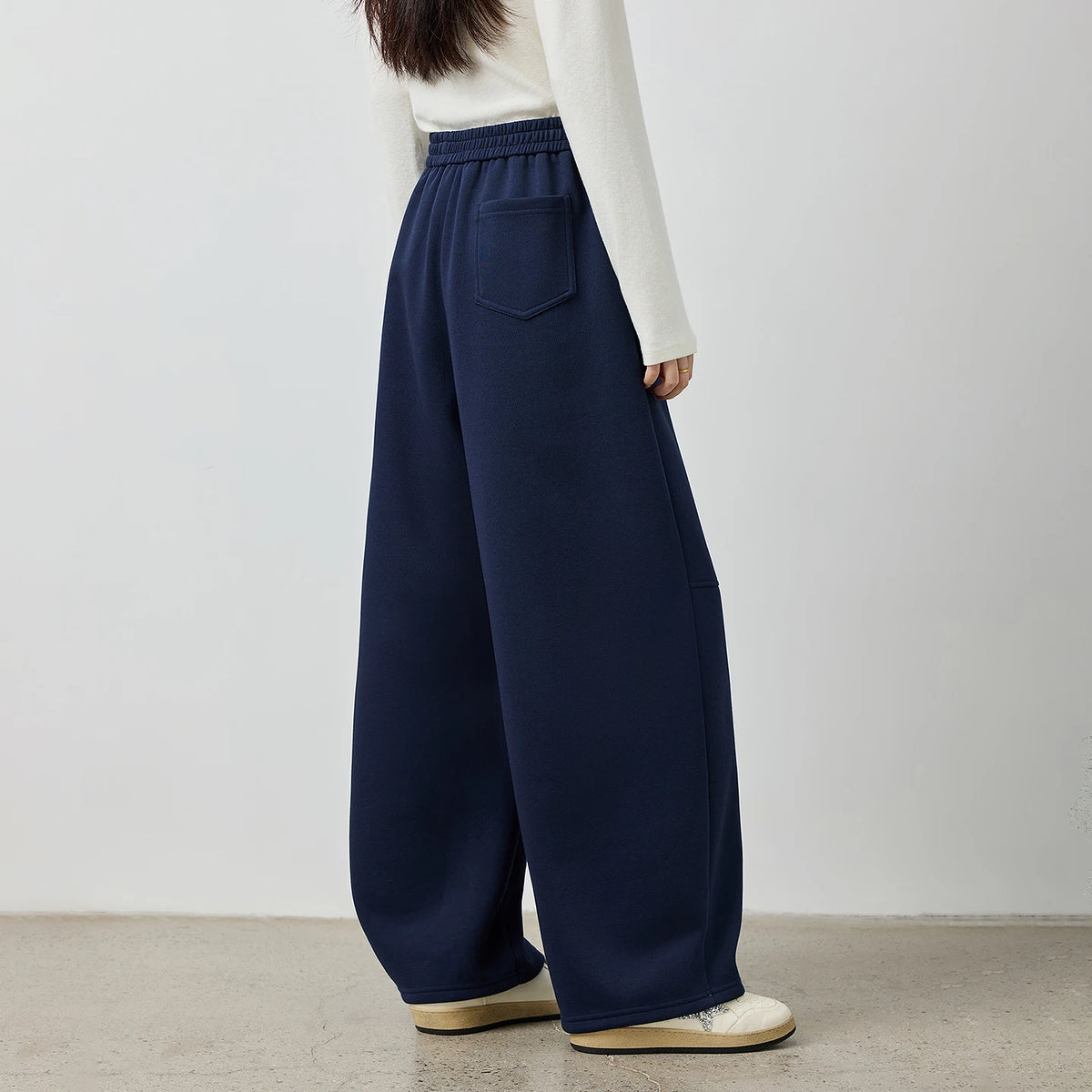 Elastic-Waist Wide-Leg Pants
