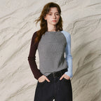 Asymmetric Colorblock Sweater