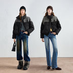 Colorblock Stand-Collar Padded Jacket