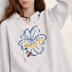 Floral Graphic Pullover Hoodie