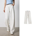 Seam-Detail Straight-Leg Jeans