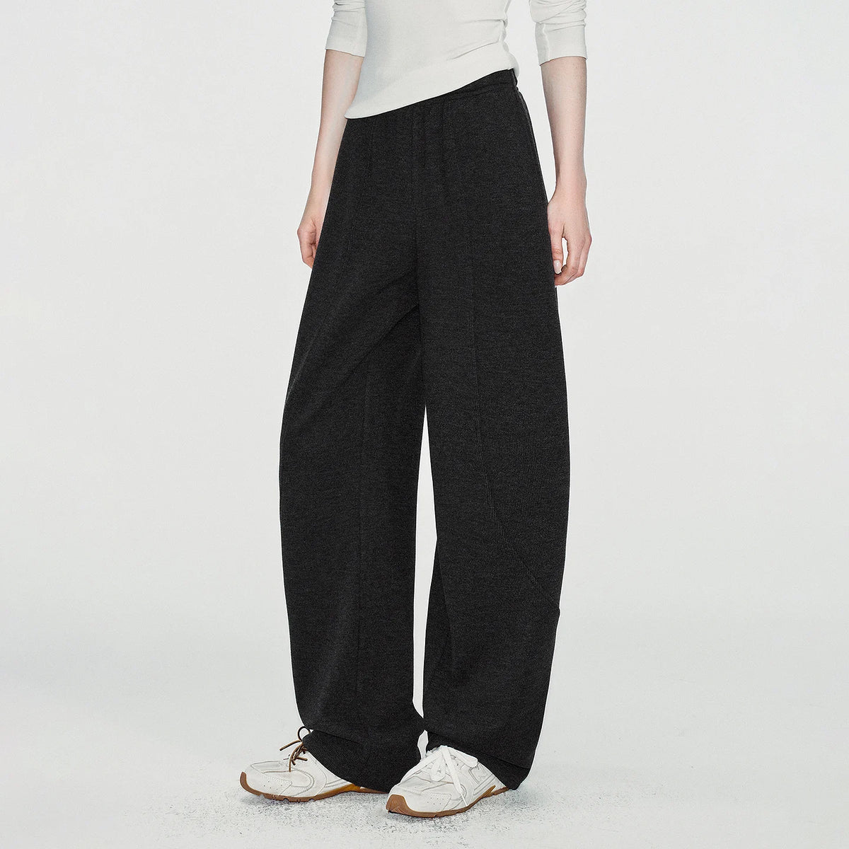 Curved-Leg Pull-On Pants