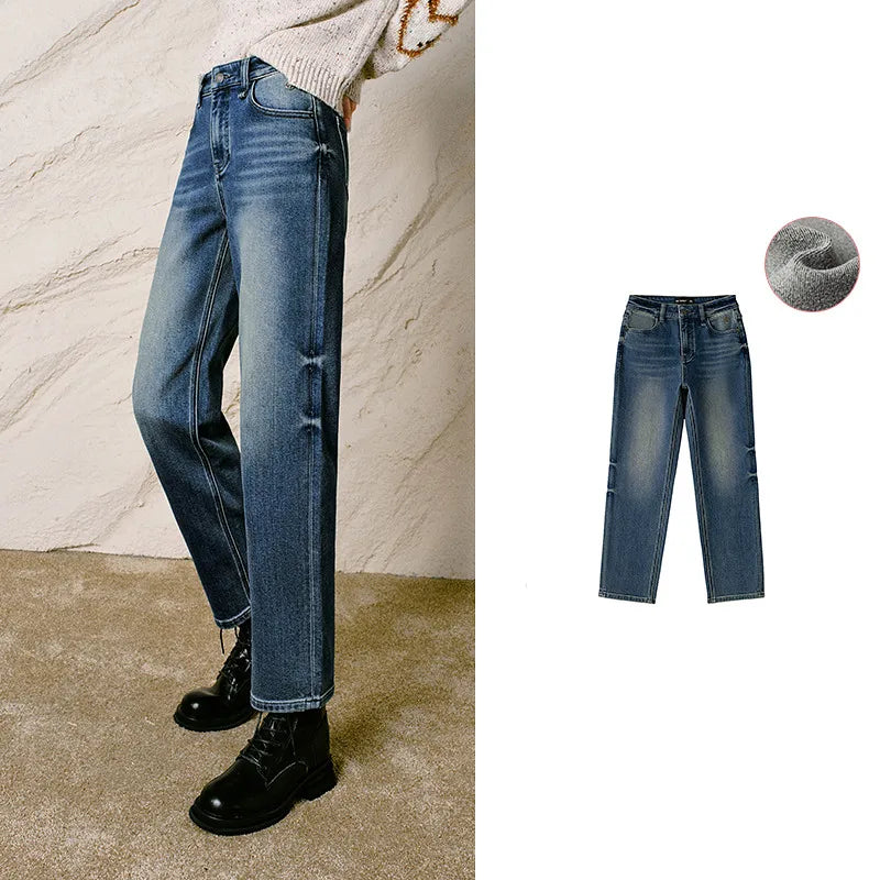 Cropped Straight-Leg Jeans