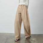 Curved-Seam Casual Pants