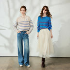 Striped Henley Knit Top