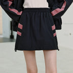 Colorblock Track Jacket and Skirt Set