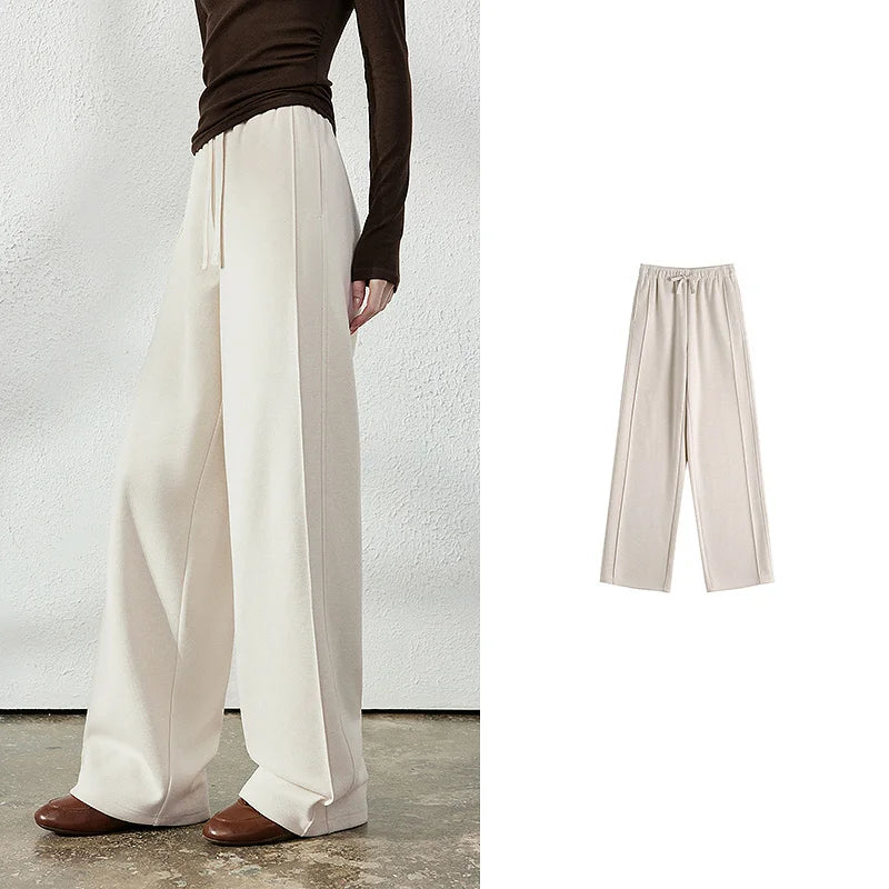 Drawstring Wide-Leg Pants
