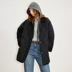 Diamond-Quilted Contrast-Collar Jacket