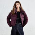 Cropped Zip Puffer Jacket