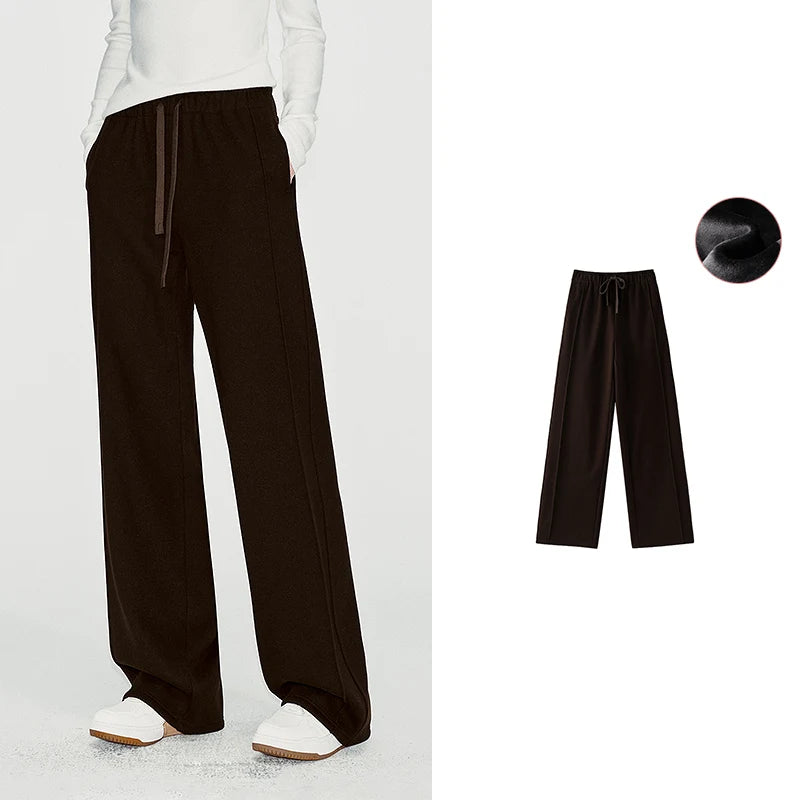Relaxed Straight-Leg Pull-On Pants