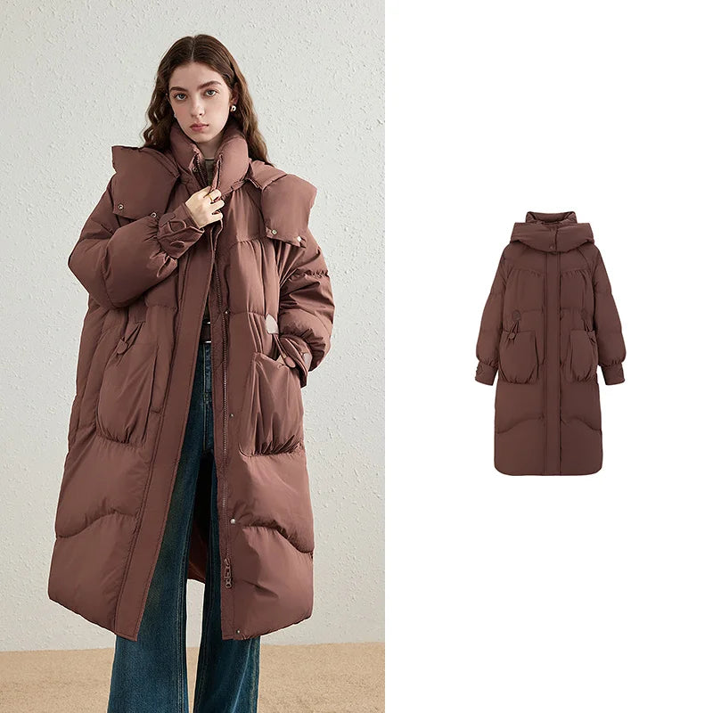 Hooded Longline Puffer Coat