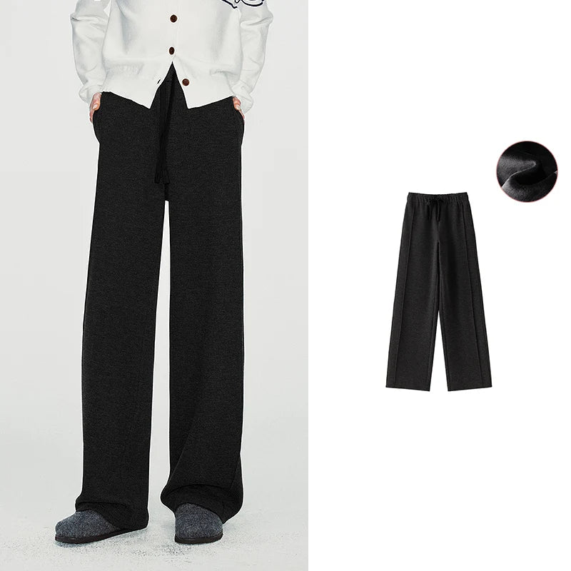 Relaxed Straight-Leg Pull-On Pants