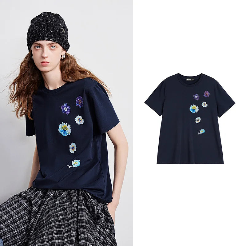 Floral Graphic Cropped Tee