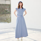Polo Top and Midi Skirt Set