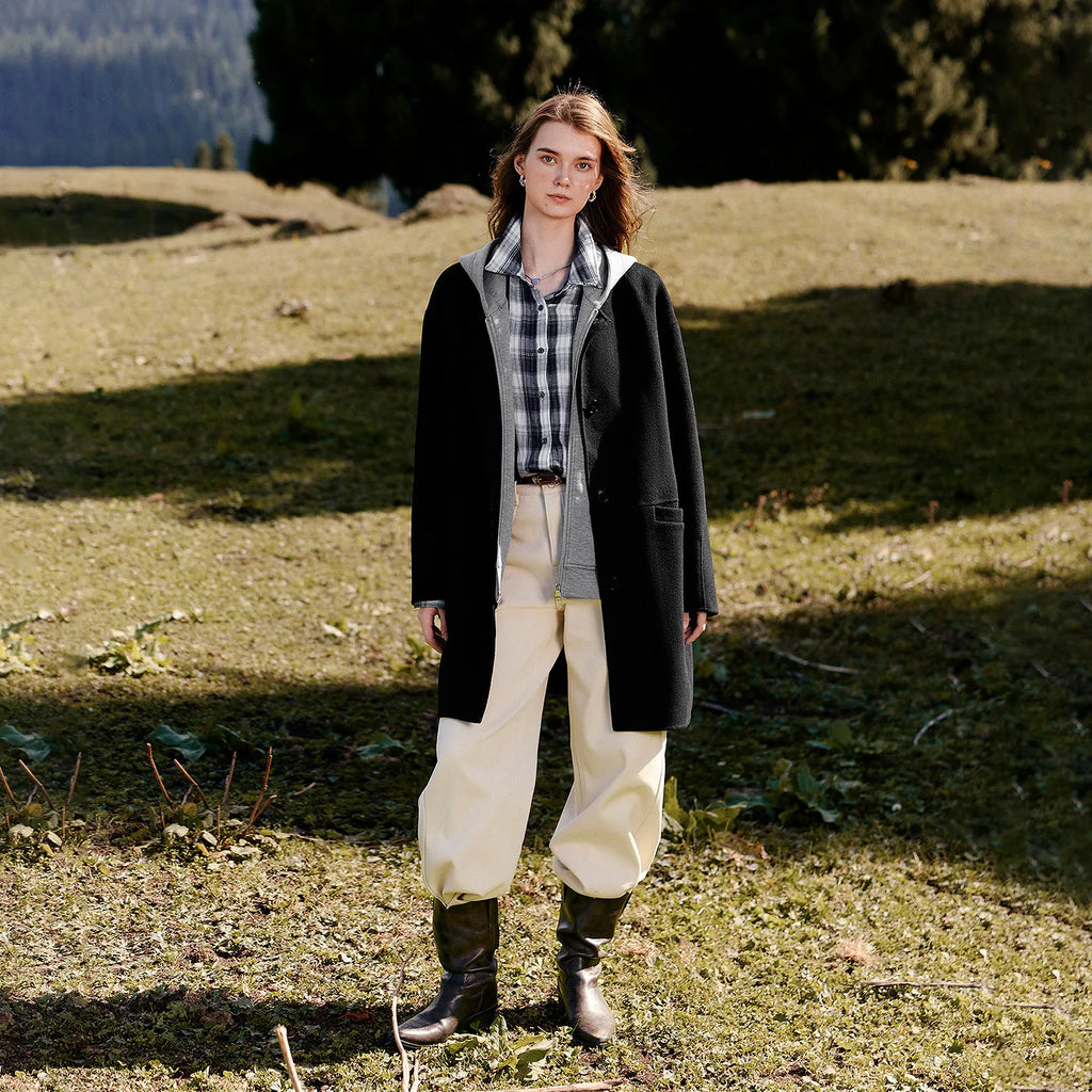 Coat and Hooded Vest Set
