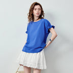 Ruffle-Cuff Relaxed Tee