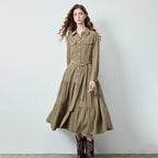 Tiered Utility Shirt Dress